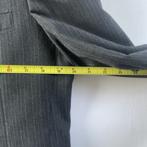 Vtg Brooks Brothers Brooksgate Wool Blazer Gray Pinstripe 38R Classic Fit USA - Picture 10 of 11